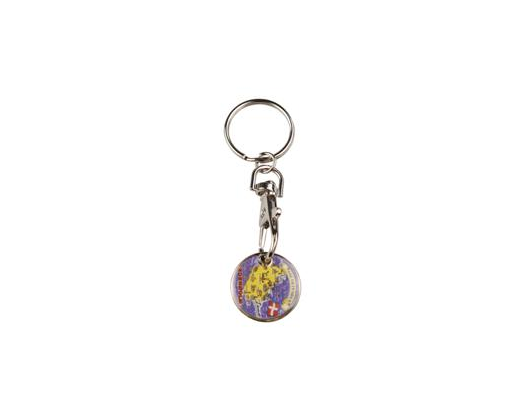 Nøglering vognmønt Solskinsøen Bornholm Ø: 24 mm.